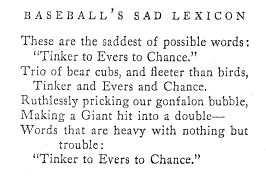 Baseball's Sad Lexicon by Franklin P. Adams